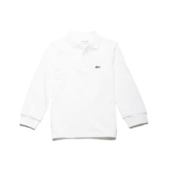 Lacoste Petit Piqué Polo - Polo Dětské Bílé | CZ-kmClsh